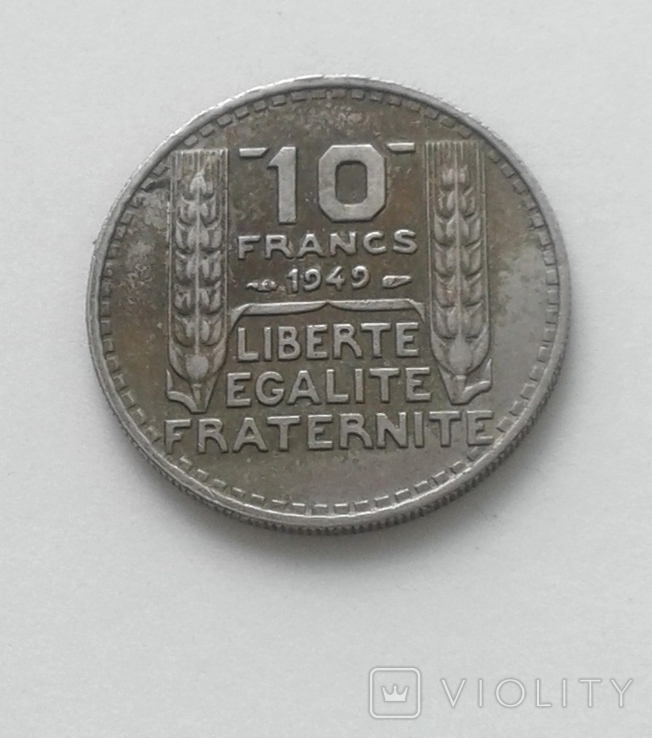 Франция 1949 год 10 франков, фото №4