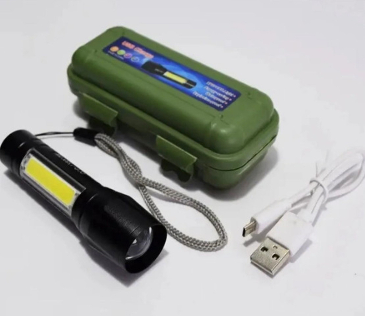 Ліхтарик ручний BL 511 COB із зарядкою від USB, фото №5