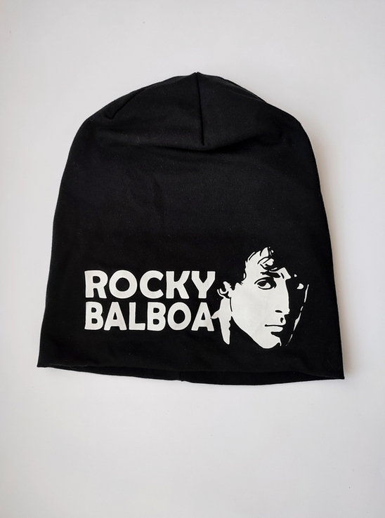 Чорна шапка унісекс Rocky Balboa бренд Beechfield original, numer zdjęcia 3