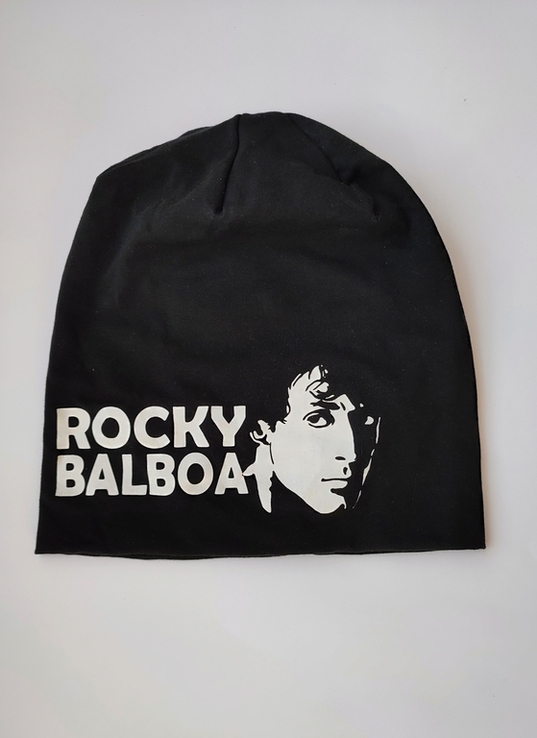 Чорна шапка унісекс Rocky Balboa бренд Beechfield original, фото №5
