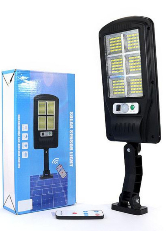 Вуличний світильник на сонячних батареях з пультом, фото №2