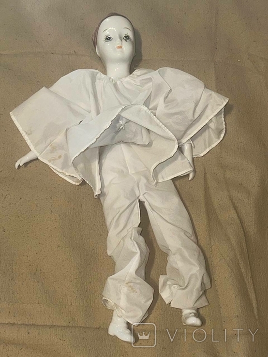 Лялька-статуетка, П'єро, порцеляна, фото №3