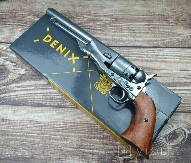 Макет револьвера Colt 1860г.denix,копия, фото №6