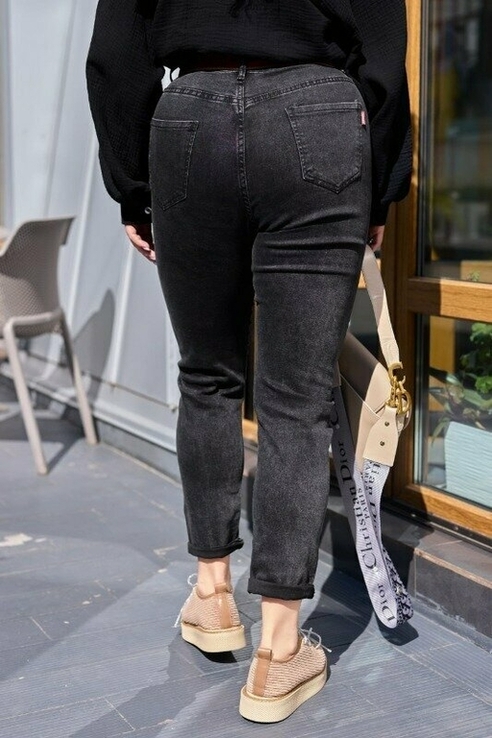 Женские черные джинсы батал, photo number 4