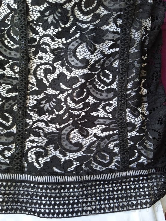 Сарафан винтажный, чёрное кружево, TOPSHOP Румыния времен СССР, размер 14/40 L., фото №8