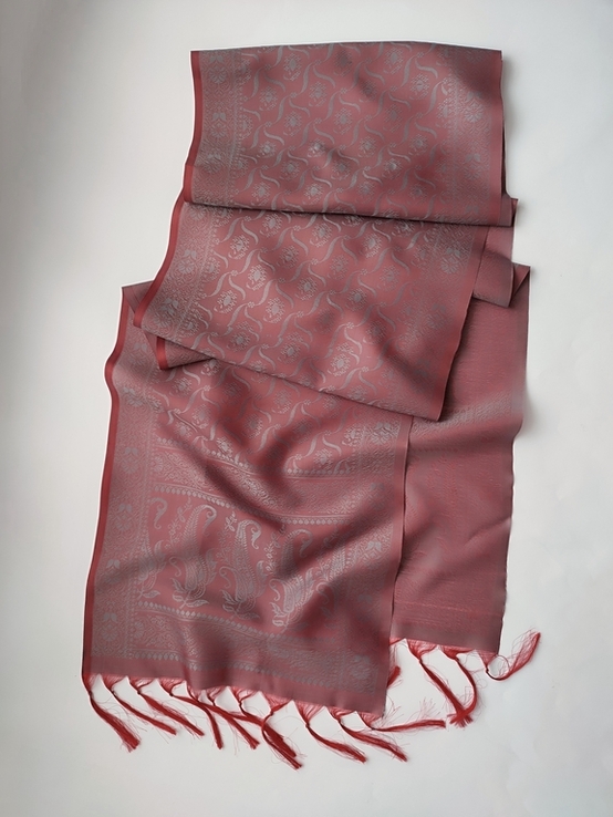Бангалорський шовковий шарф, узор пейслі, фото №6