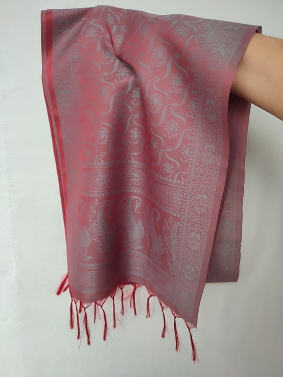 Бангалорський шовковий шарф, узор пейслі, фото №10