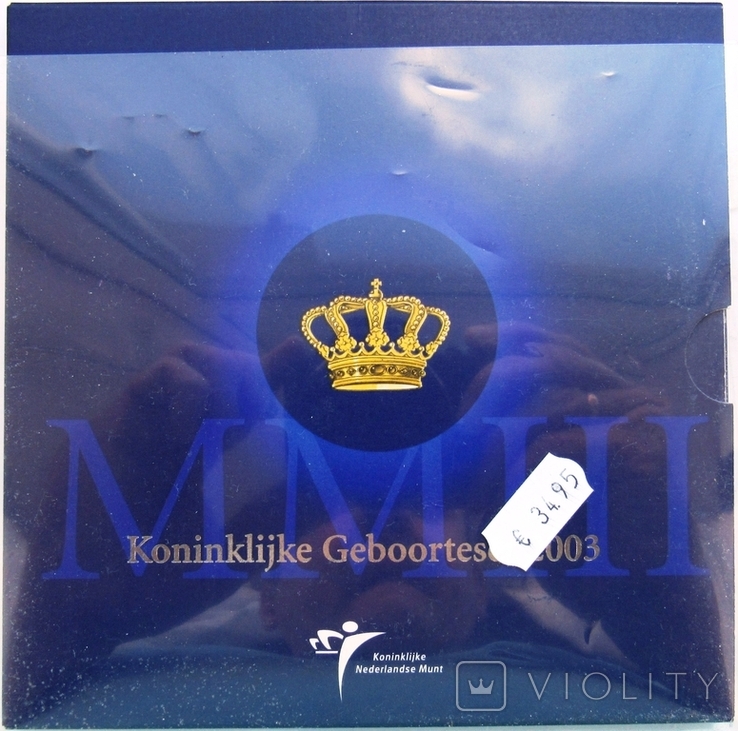Нидерланды, BU-евросет 2003 *8 шт + серебряный токен 2003 "День рождения принцессы", фото №11