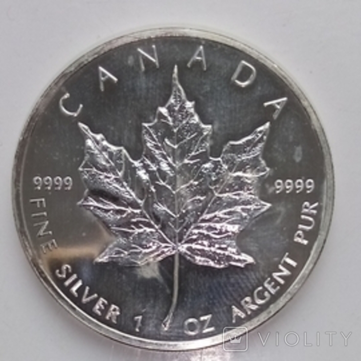5 доларів Канада, 2007 р. 1унція,999пр., фото №2