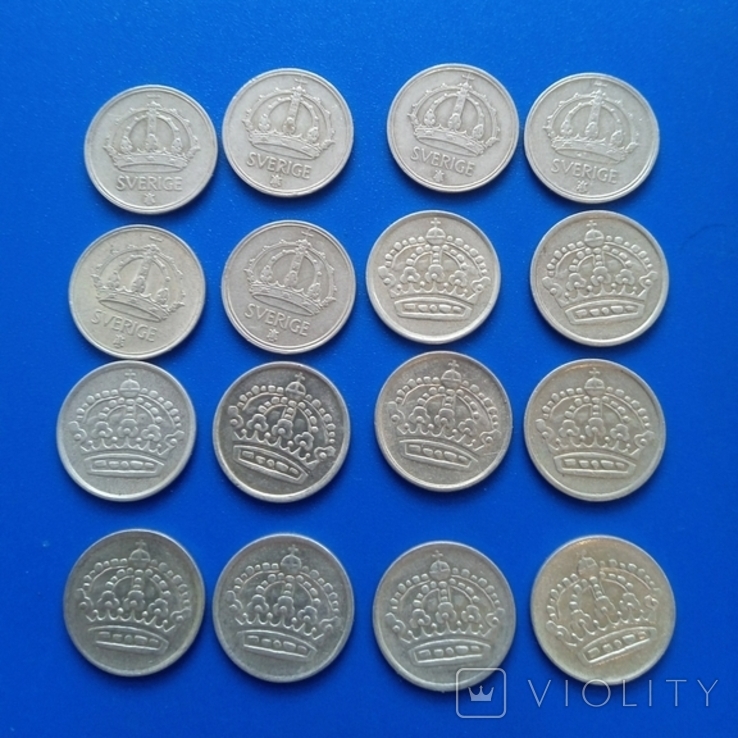 10 оре Швеція (16 монет), фото №4