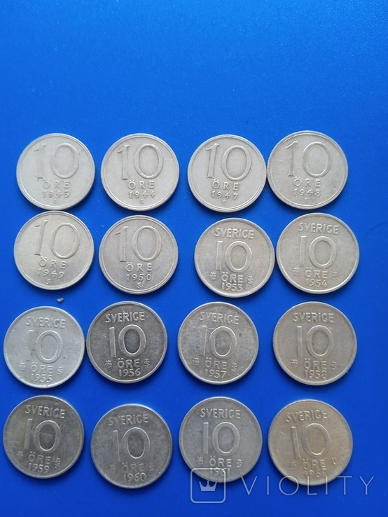 10 оре Швеція (16 монет), фото №7