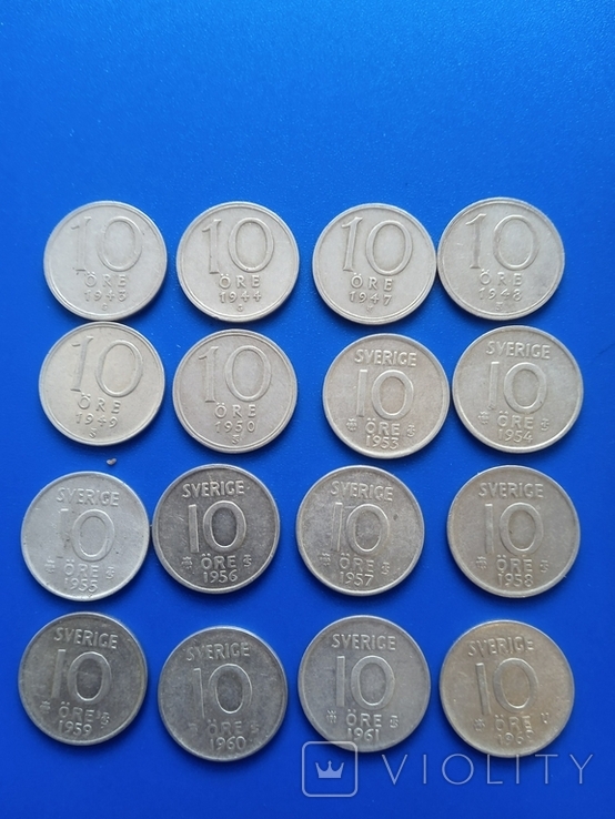 10 оре Швеція (16 монет), фото №9