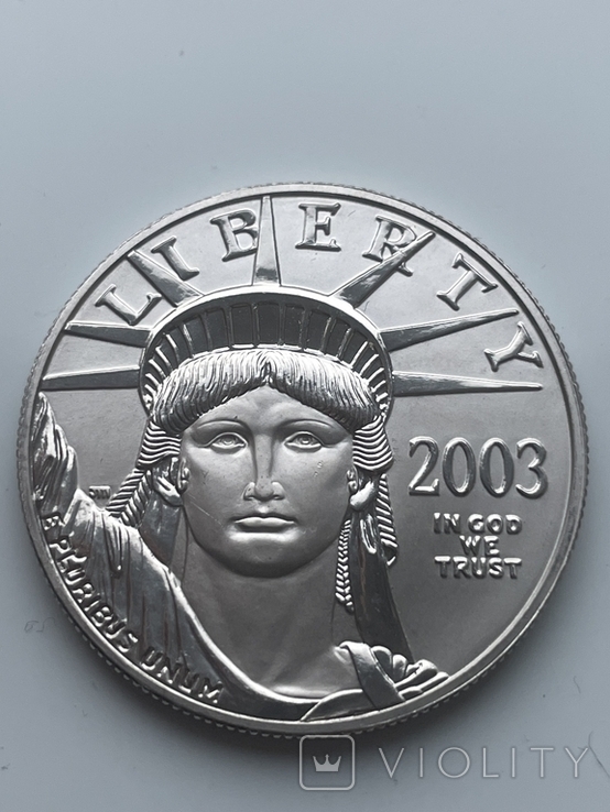 100 долларов США 2003 платина 999, фото №2