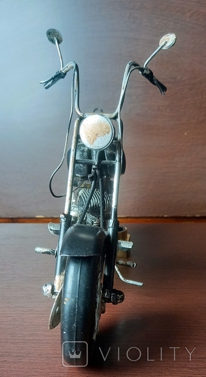 Harley Davidson Вінтажна модель мото металева ручна робота Німеччина 28см, фото №10