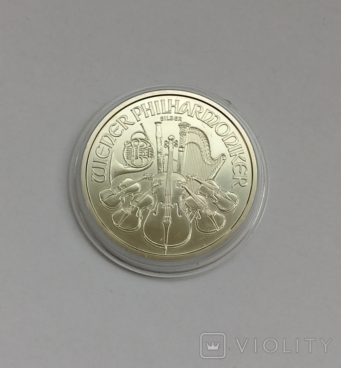 1,5 евро 2014г. Венская филармония, 1 unze 999 silber (2), фото №4