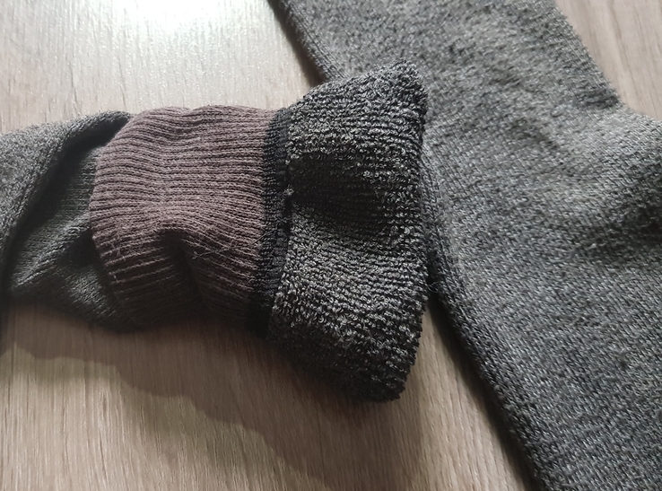 Носки длинные серые тёплые, фото №4