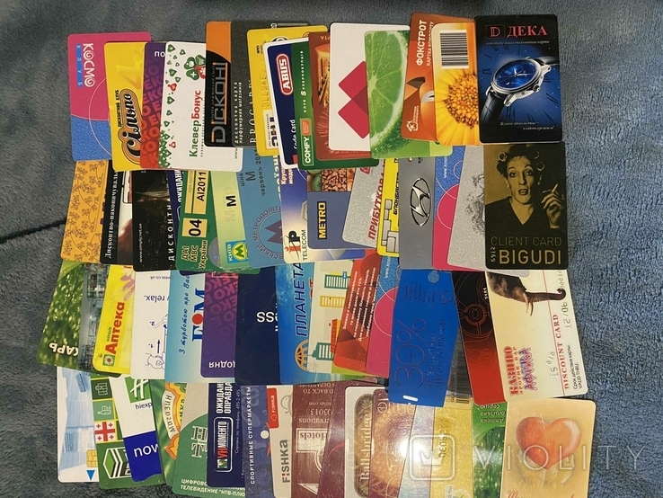 Пластикові картки компаній, фірм, магазинів і т.д.- 60 шт.
