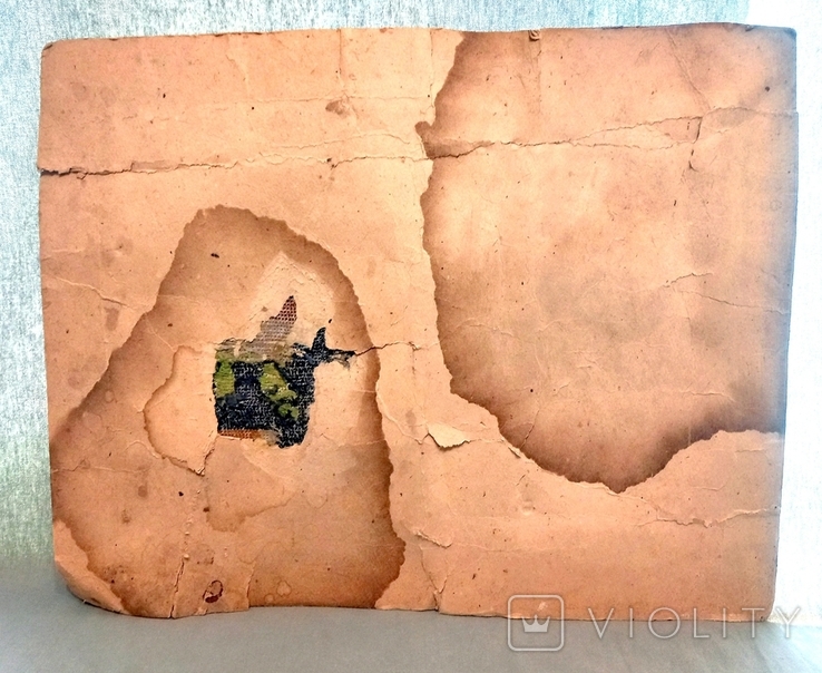 Старовинна гобеленова картина на картонній рамці, фото №5