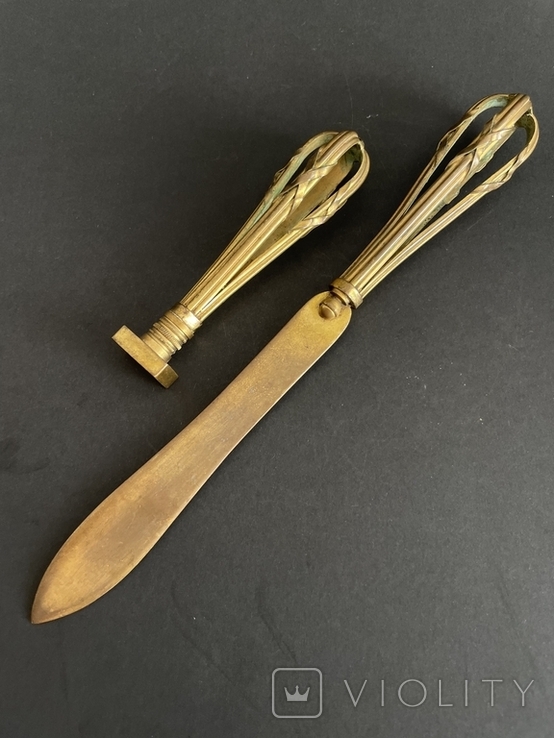 Старовинний ніж і печатка в стилі Ампір Франція, фото №2