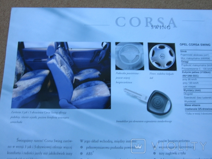 Оригінальна брошура про продаж Opel Corsa swing, фото №7