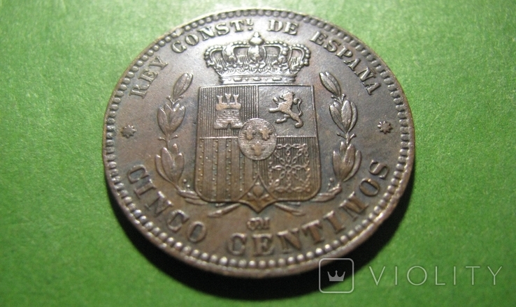 Іспанія 5 сантимів 1879, фото №5