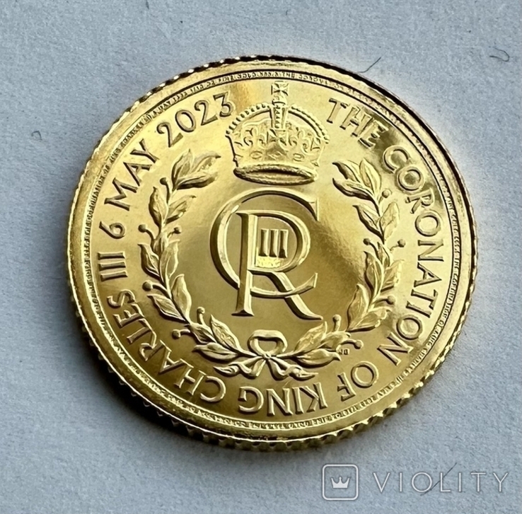 10 фунтов 2023 год Англия, золото 3,11 грамм 999,9, фото №3