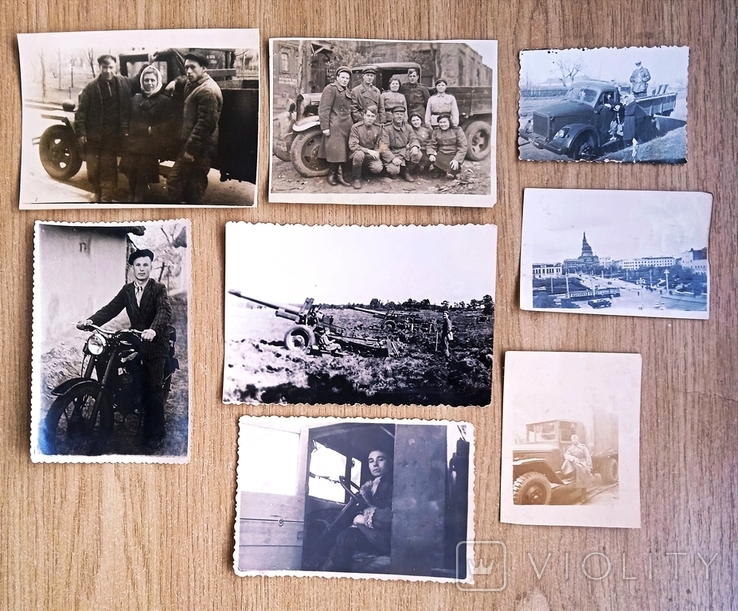Старые фото времён СССР, автомобили, мотоцикл, пушки, фото №2