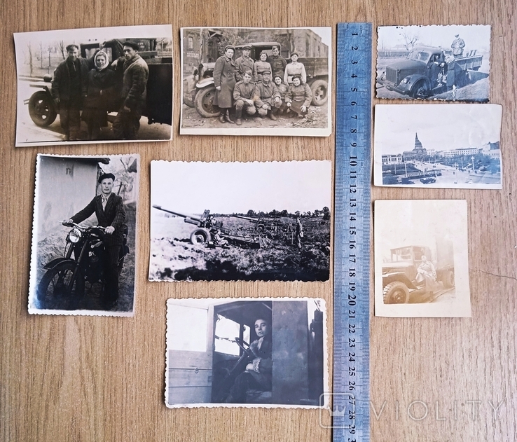 Старые фото времён СССР, автомобили, мотоцикл, пушки, фото №12