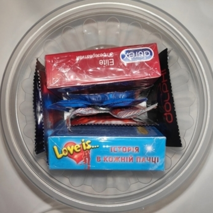 Набор презервативов подарочный 17 штук в банке Love is... Contex Durex, фото №5
