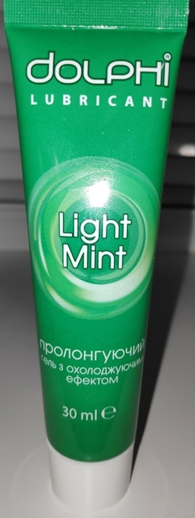 Лубрикант Гель-смазка Dolphi LONG LOVE Light Mint для продления удовольствия 30 мл, numer zdjęcia 2