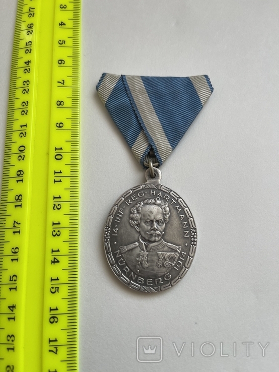 Полковая медаль 100 -ие 14 полка, фото №2