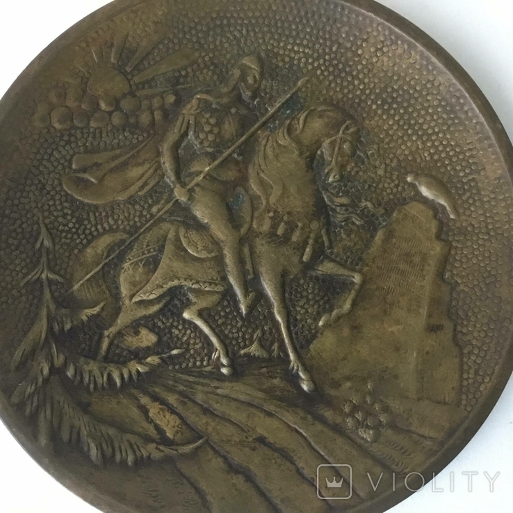 Декоративная тарелка, бронза, или латунь., фото №5