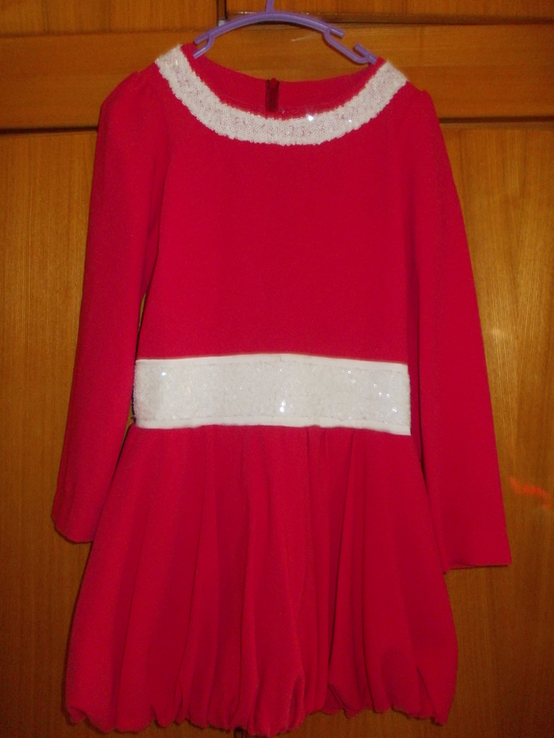 Платье детское бардовое на 8-10 лет подъюбник, photo number 2