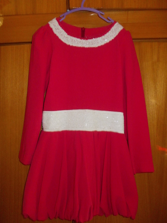 Платье детское бардовое на 8-10 лет подъюбник, photo number 3