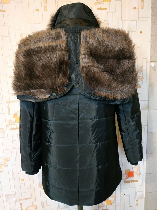 Куртка демісезонна жіноча без ярлика хутро р-р S, photo number 8