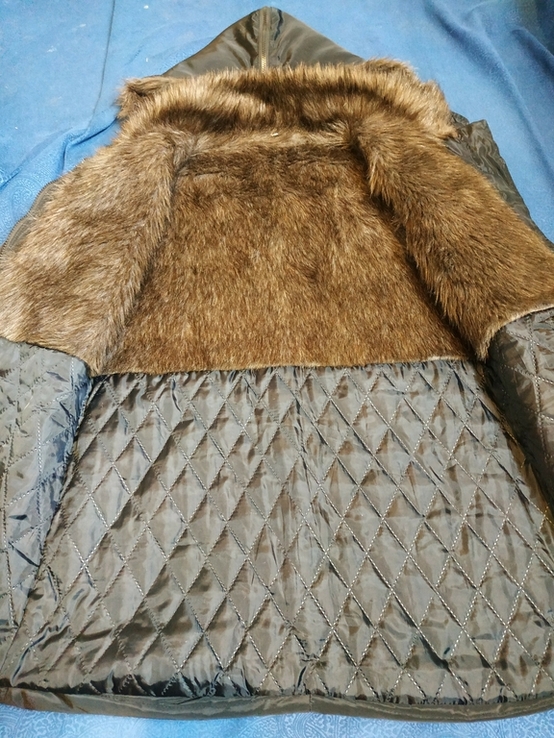 Куртка демісезонна жіноча без ярлика хутро р-р S, фото №10