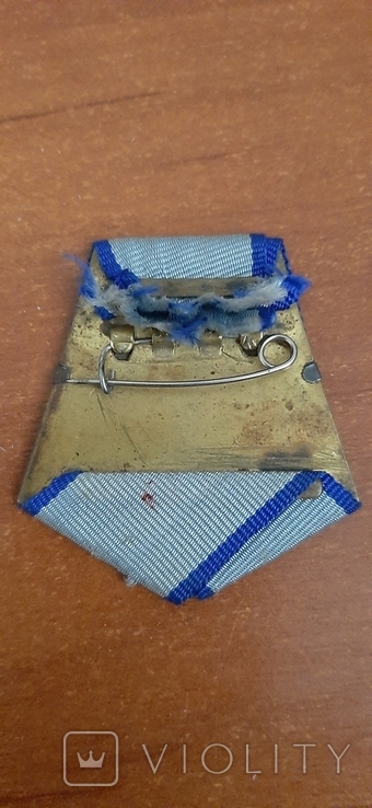 Колодка двойная латунная к медали "За отвагу", фото №2
