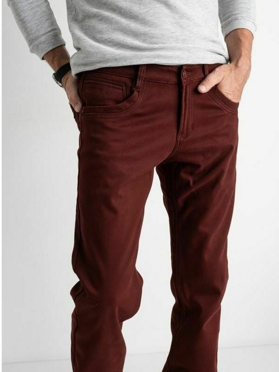 Новые мужские утеплённые джинсы VARXDAR denim. Зауженные стрейчевые. 28р. Лот 1139, фото №2
