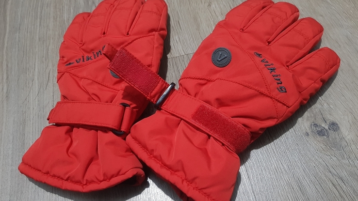 Перчатки зимние красные унисекс viking hyperloft warm and soft, фото №9