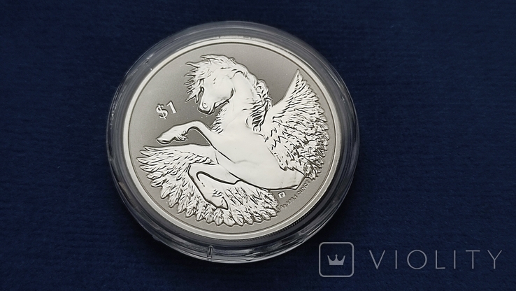 1 доллар 2023 Британские Виргинские Острова Пегас серебро 999, N#376697, фото №3