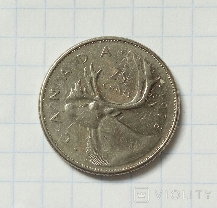 25 центів 1976 р. Канада. - 1 шт., фото №3