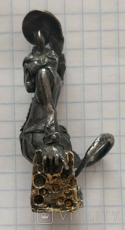 Статуэтка Крыса серебро 925, фото №3
