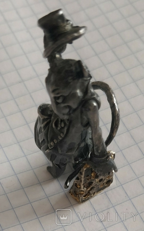 Статуэтка Крыса серебро 925, фото №5