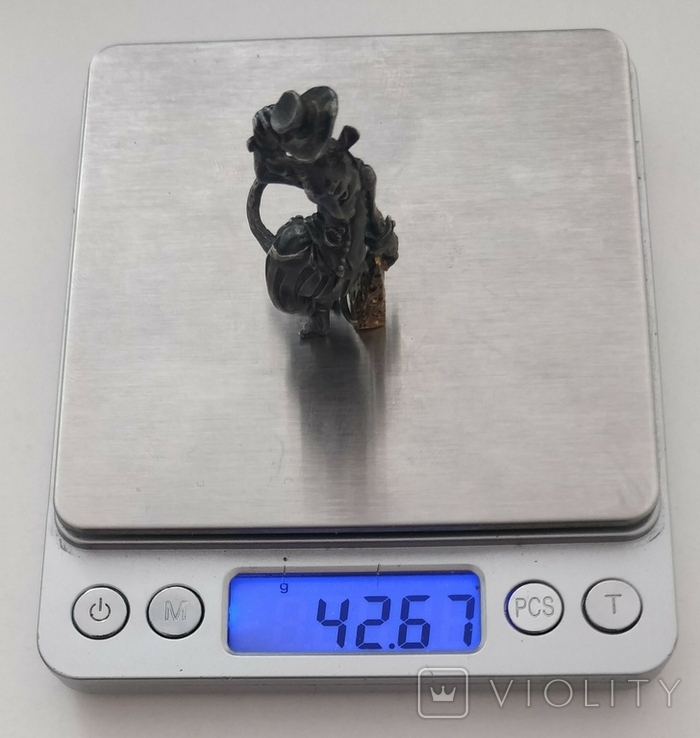 Статуэтка Крыса серебро 925, фото №6