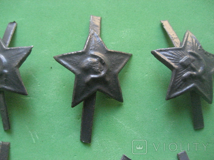 Десять польових зірок на пілотку жестяні, фото №4