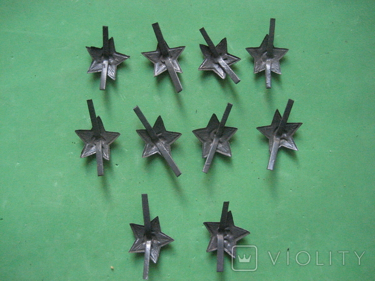 Десять польових зірок на пілотку жестяні, фото №13