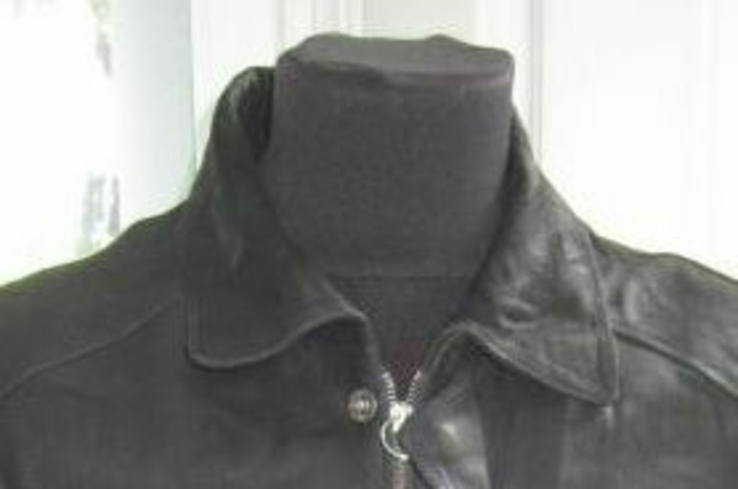 Большая утеплённая мужская кожаная куртка TREK &amp; TRAVEL. Англия. 62р. Лот 1138, фото №9