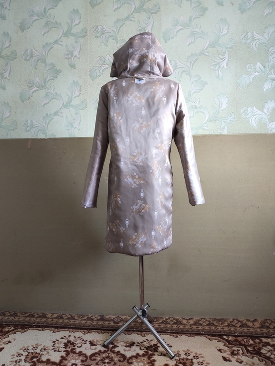 Пальто-плащ демисезон SnowTown с капюшоном ручной работы на стеганом синтепоне, новое, photo number 13