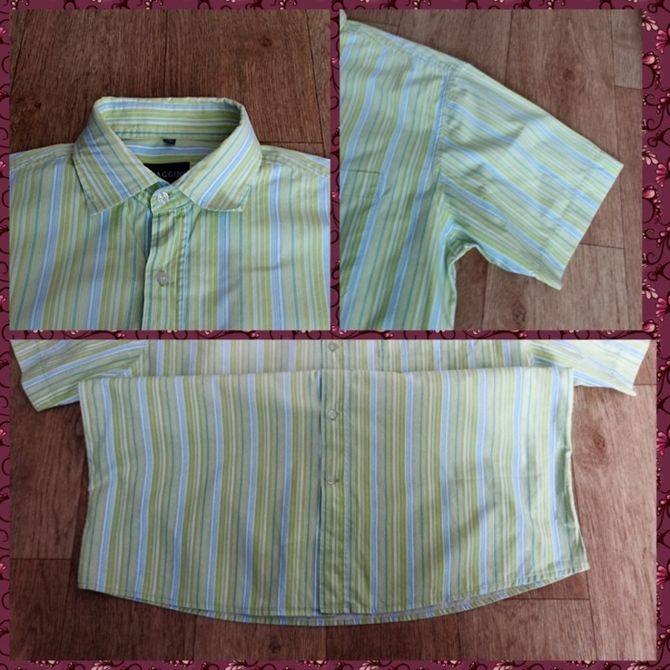 Biaggini Летняя мужская рубашка короткий рукав хлопок XL на 52/54, фото №7