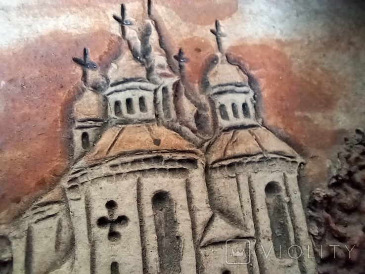 Тарелка настенная "Кобзарь возле Екатериненской церкви в Чернигове"., фото №7